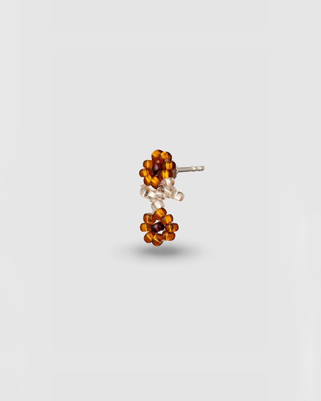 Pura Utz - Boucles D'Oreilles Ear Stick Fleur - Marron