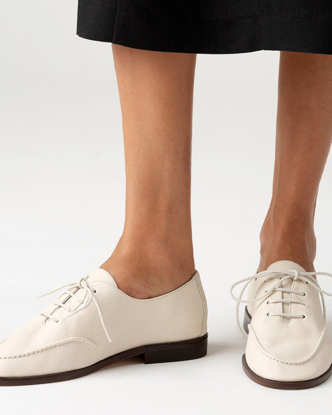Hereu - Juliol Lace Up Loafers - Ivory