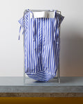 Puebco - Panier À Linge - Rayures Bleues