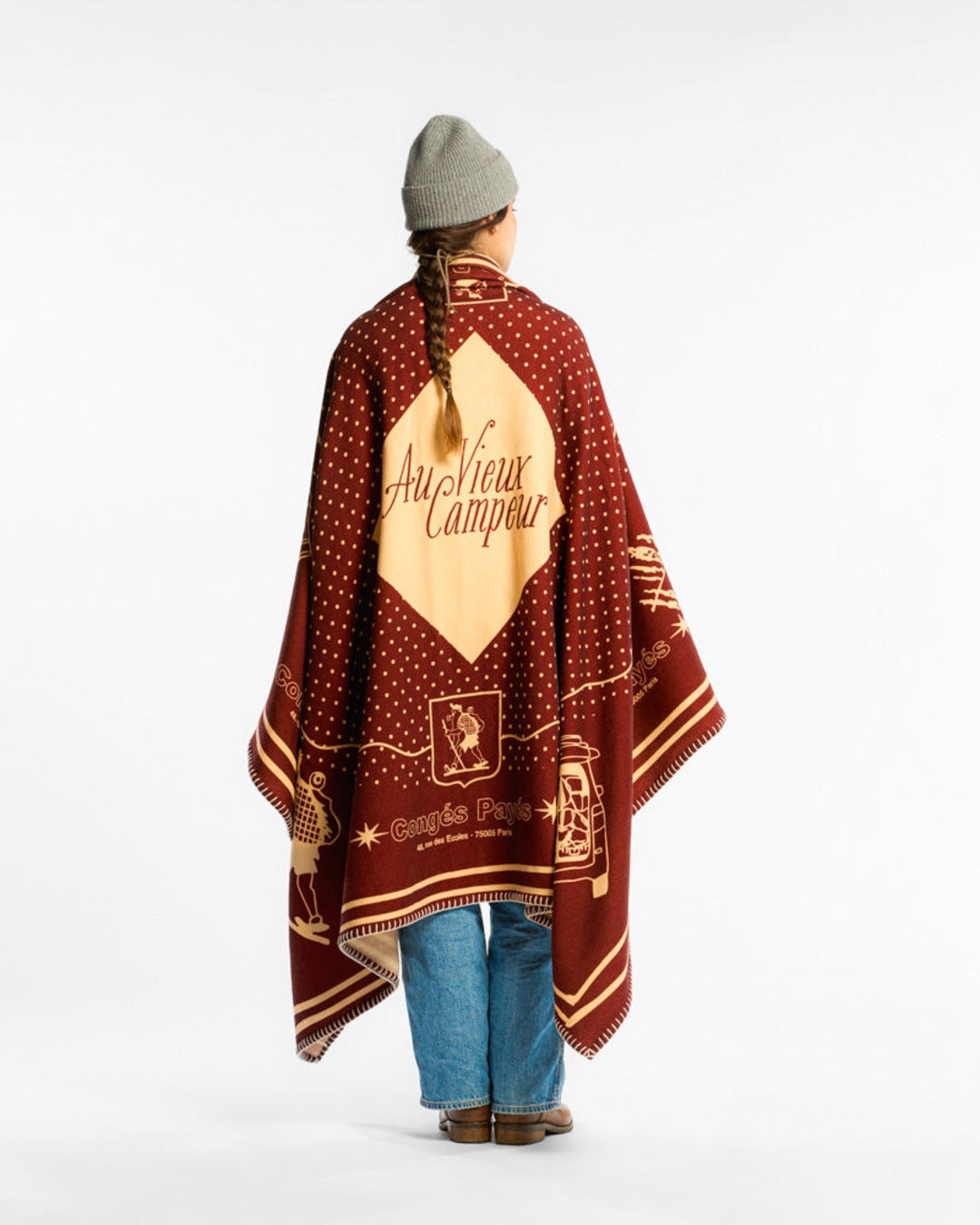 Au Vieux Campeur - Congés Payés - Plaid En Laine Logo Og