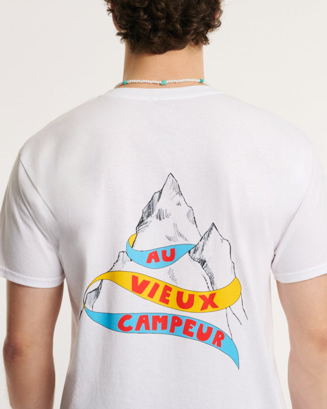 Au Vieux Campeur - Congés Payés - Mountain T-shirt - White