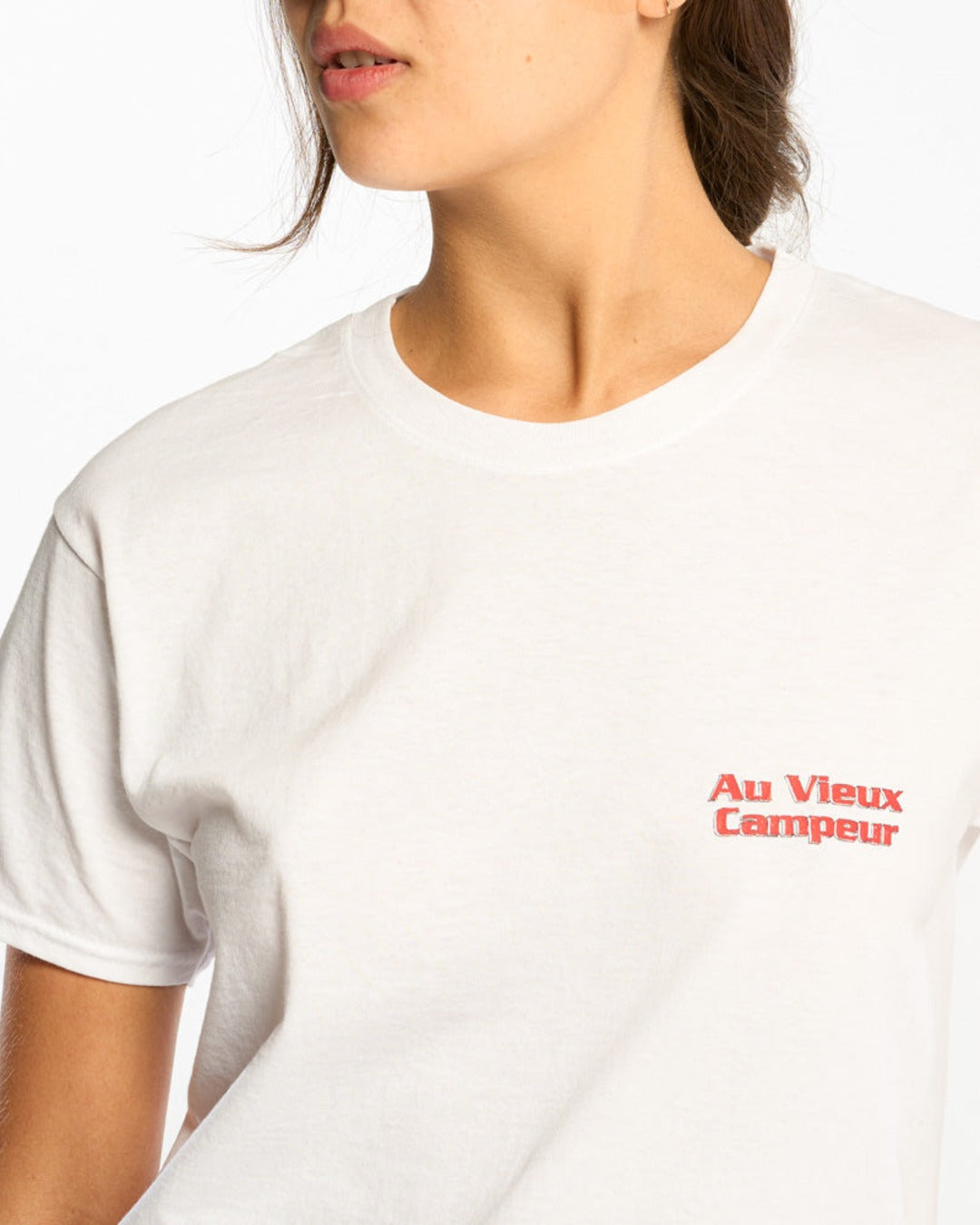 Au Vieux Campeur - Congés Payés - Plans Short Sleeve T-shirt - White