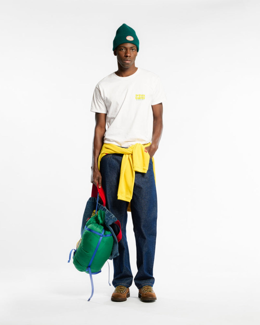 Au Vieux Campeur - Congés Payés - T-Shirt Manches Courtes Tentes - Blanc