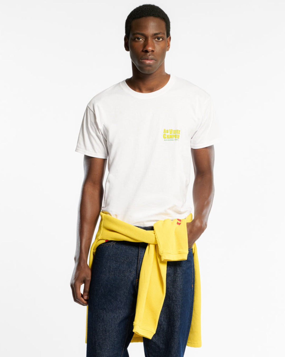 Au Vieux Campeur - Congés Payés - T-Shirt Manches Courtes Tentes - Blanc