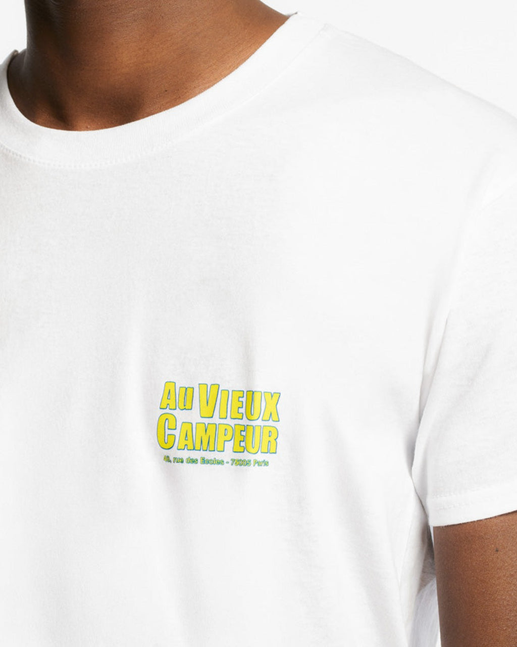 Au Vieux Campeur - Congés Payés - T-Shirt Manches Courtes Tentes - Blanc