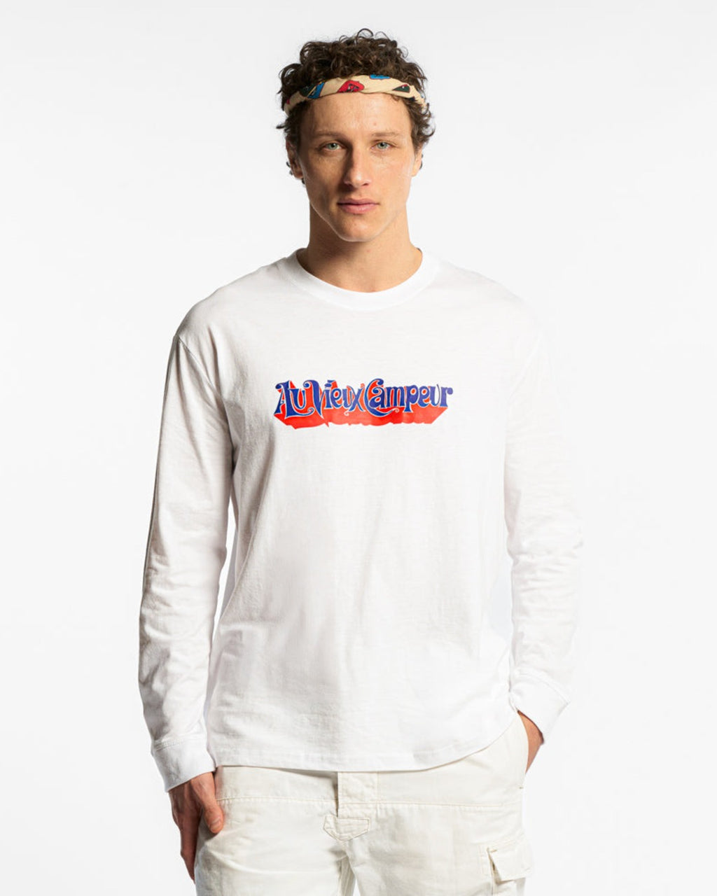 Au Vieux Campeur - Congés Payés - 1976 Blanket Long Sleeve T-shirt - White