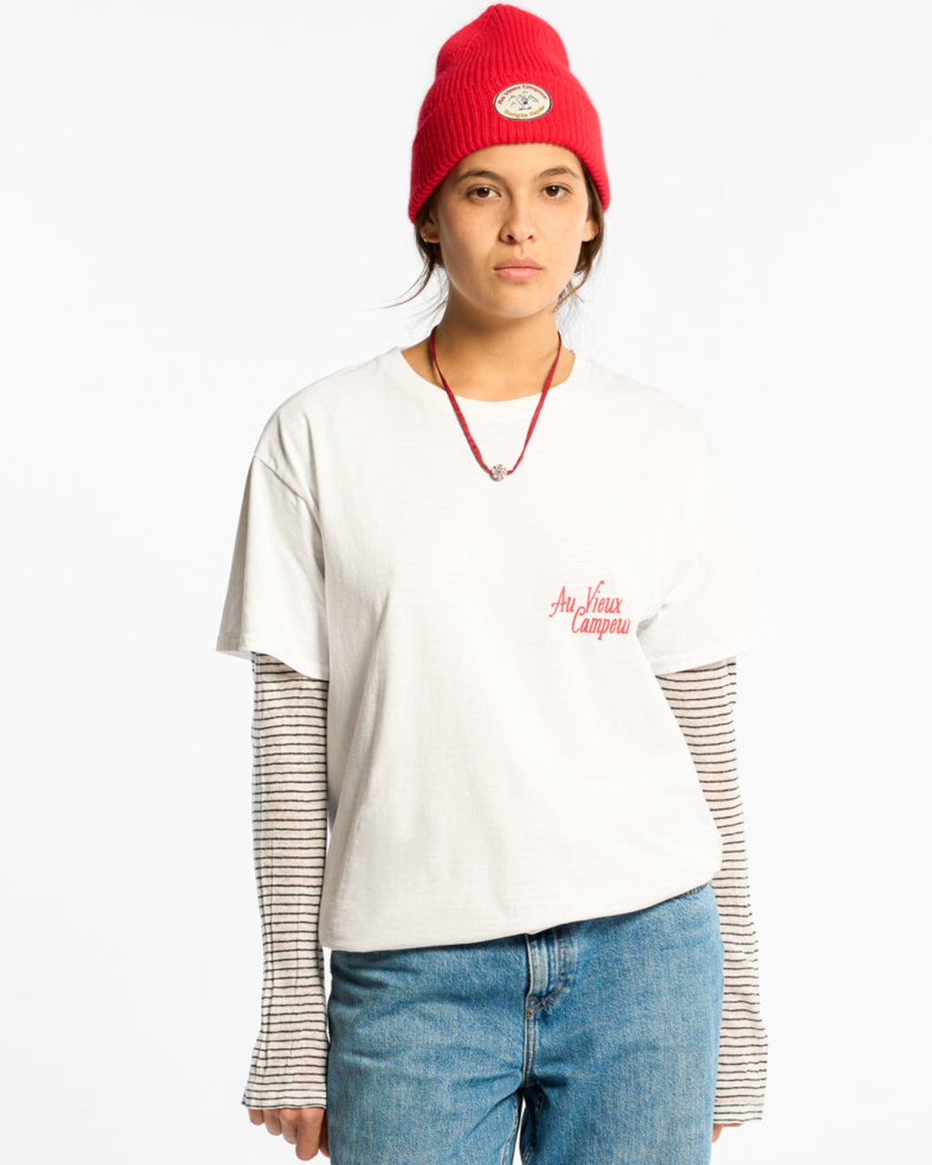 Au Vieux Campeur - Congés Payés - T-Shirt Manches Courtes Chaise De Camping - Blanc