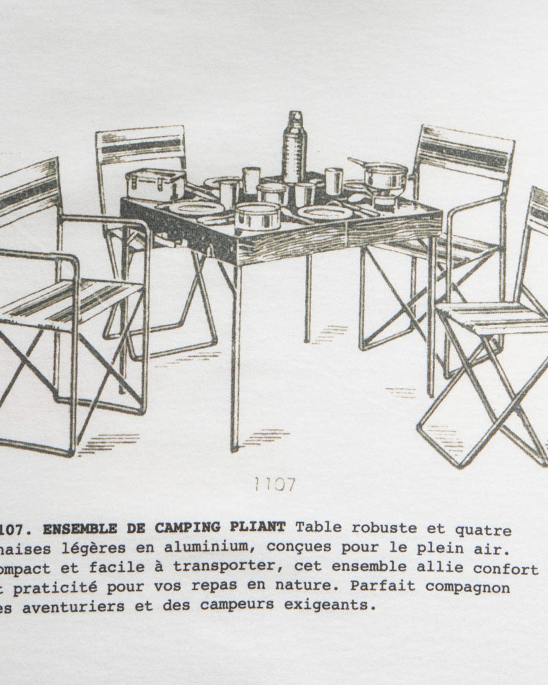 Au Vieux Campeur - Congés Payés - T-Shirt Manches Courtes Chaise De Camping - Blanc