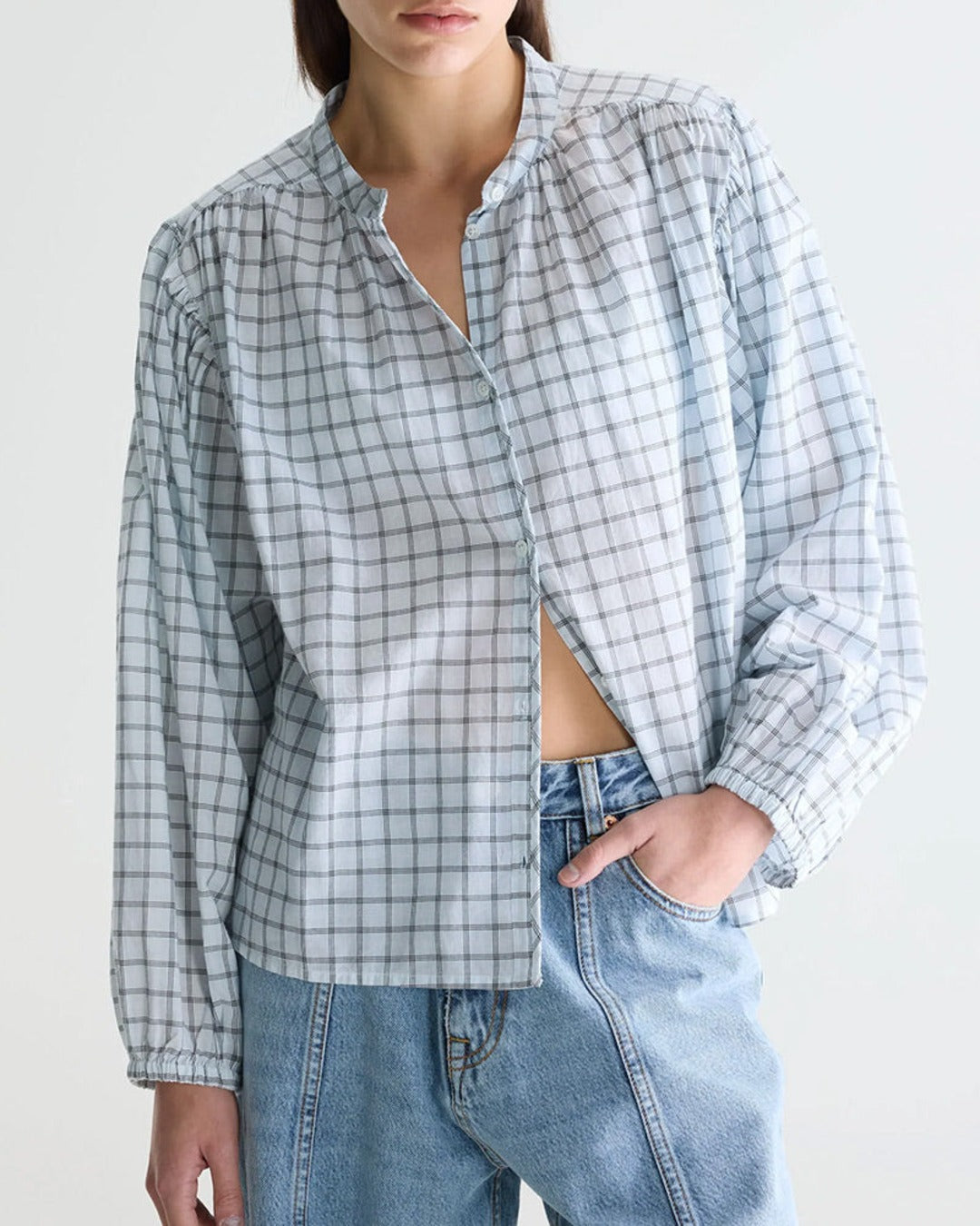 Bellerose - Cherry Check Blouse - Blue