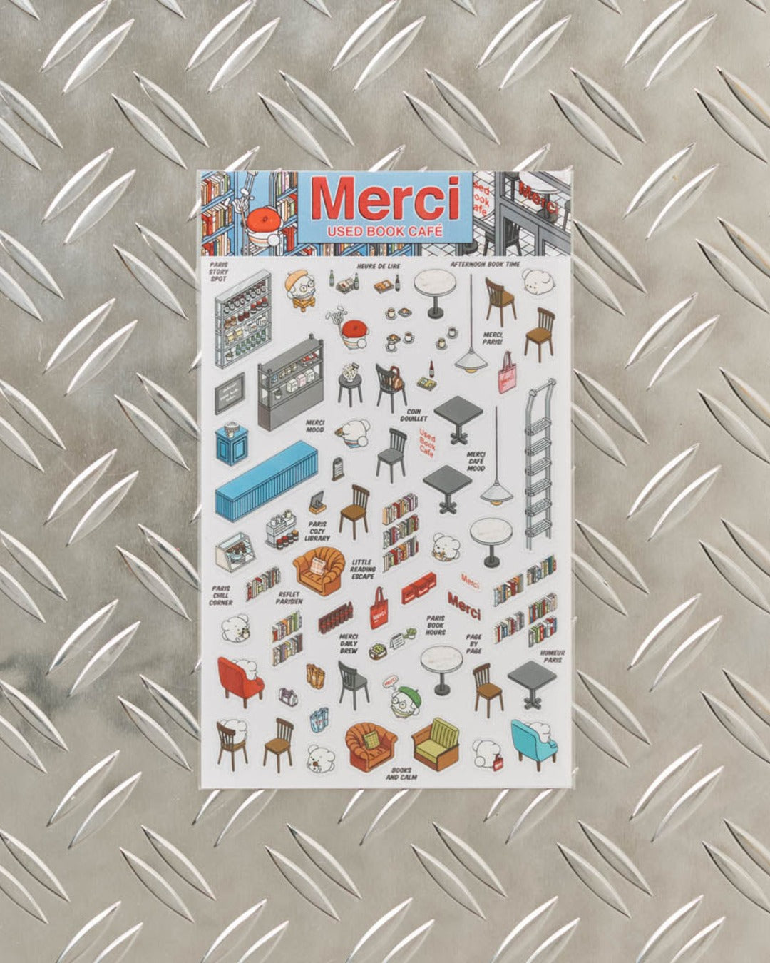 Merci - Kit stickers Used Book Café