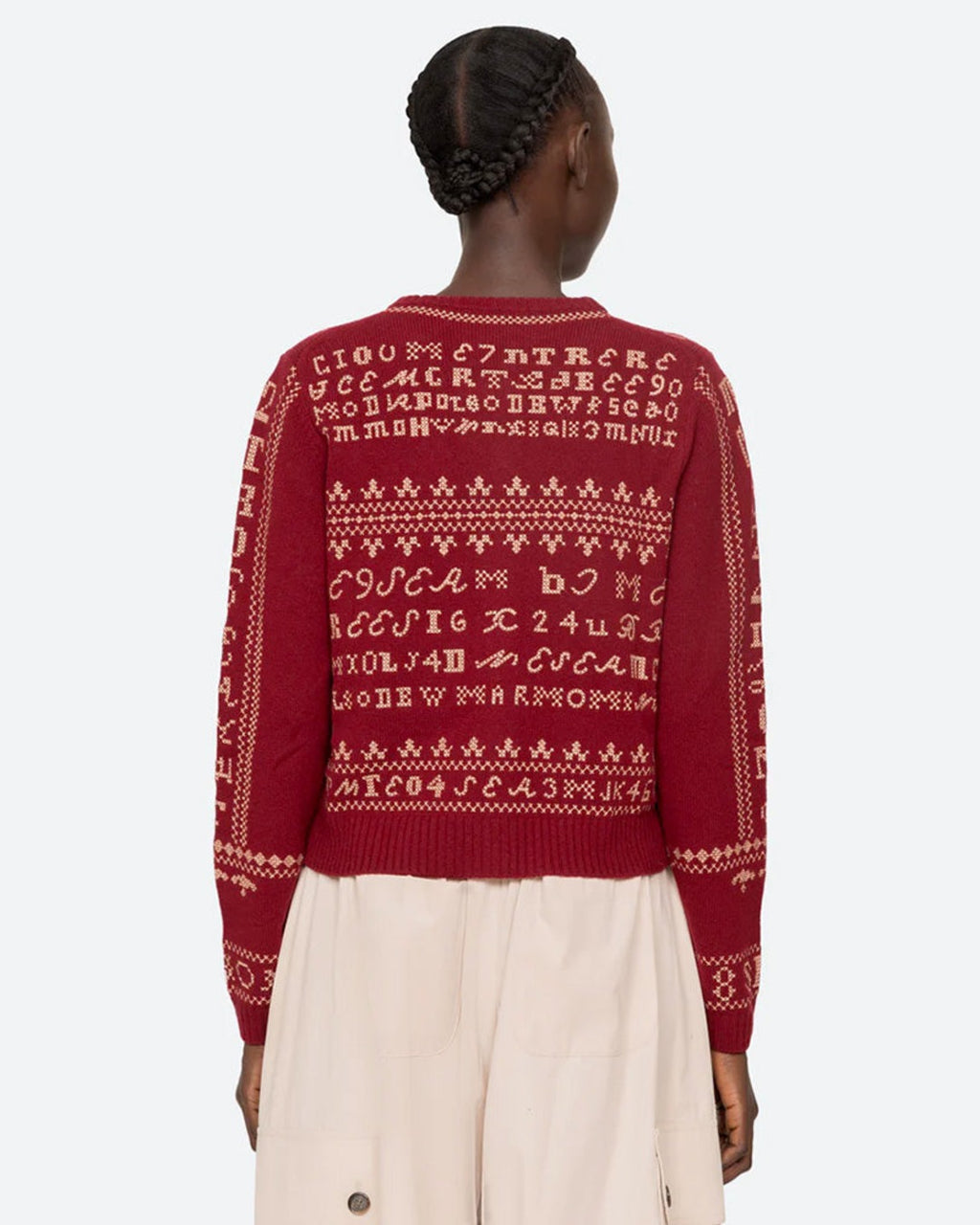 Sea New York - Sea NY - Embroidered Kit Cardigan - Burgundy