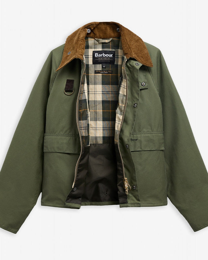 Barbour - Veste Spey Wax - Light Moss – Merci Paris