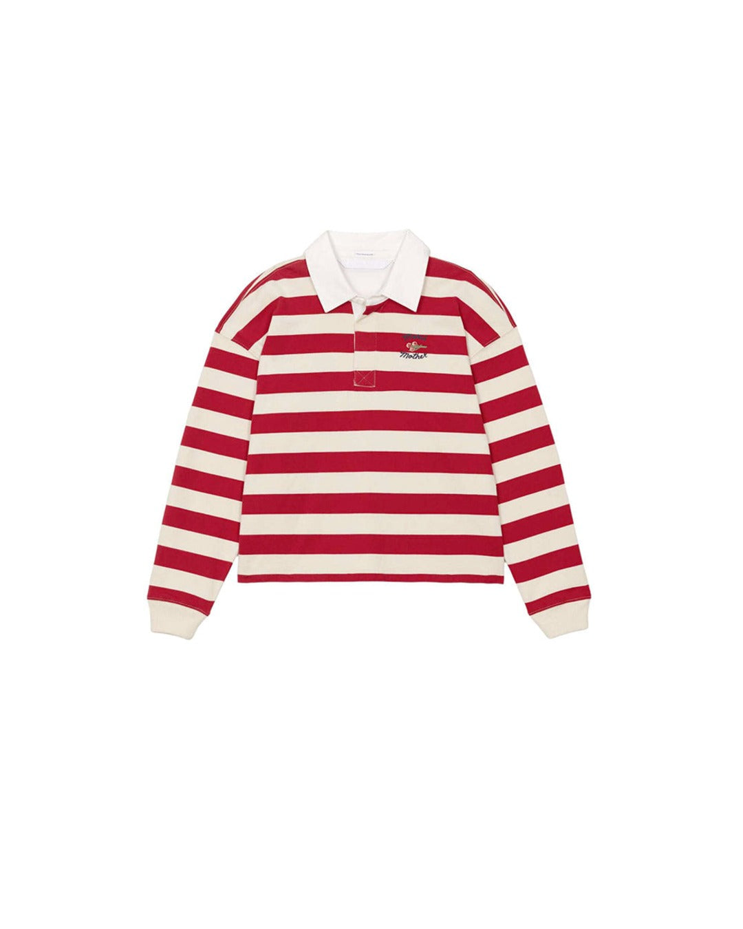 Merci x Mother - Mother x Merci - The Boxy Match Striped Polo - Red