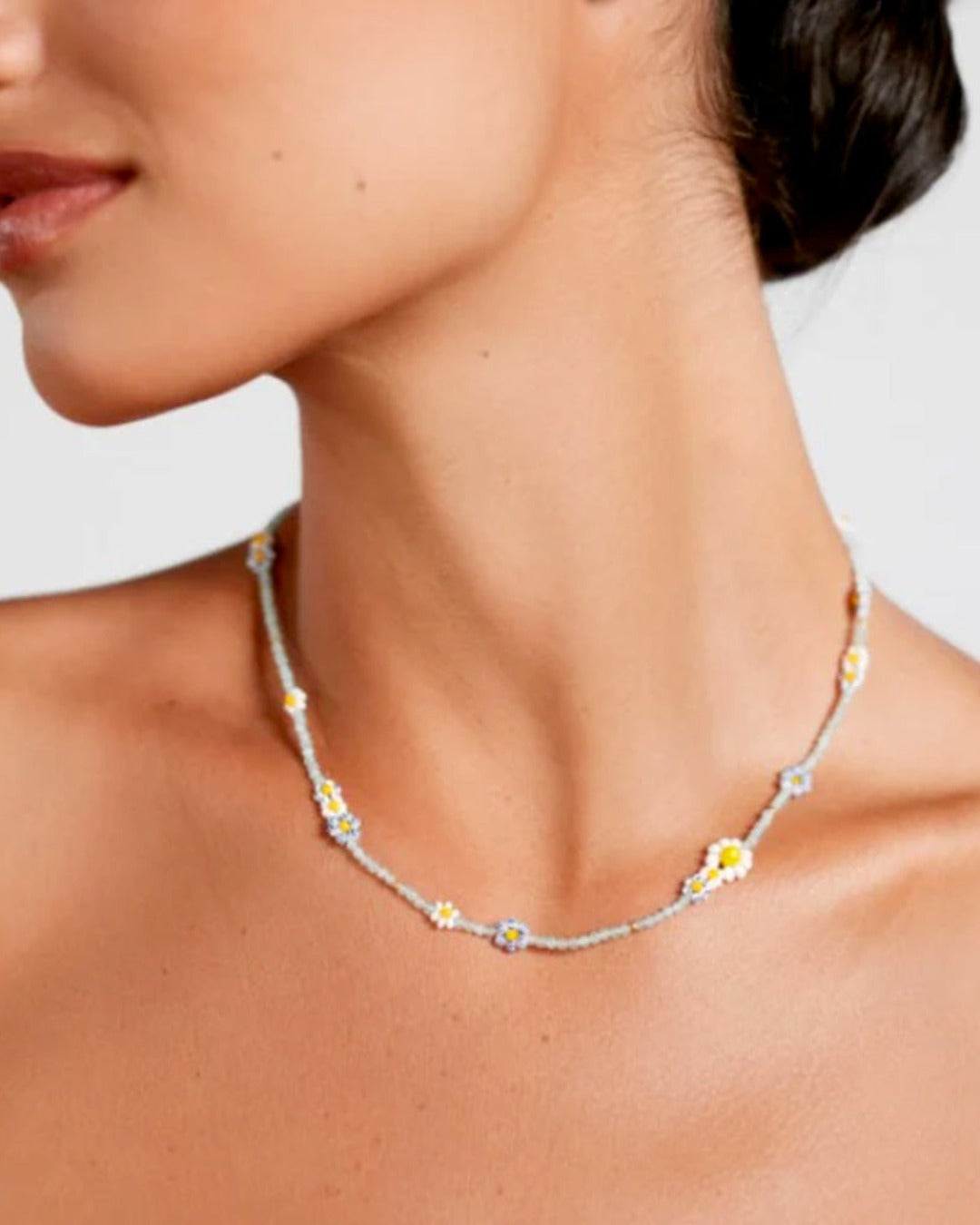 Anni Lu - Bluebell Bloom Necklace - Soft Blue
