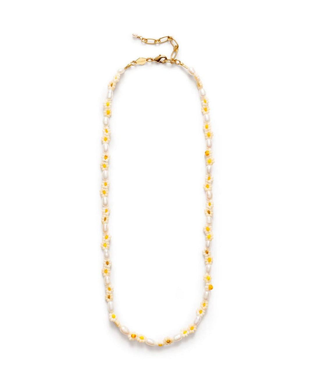 Anni Lu - Daisy Flower Necklace - Pearl Yellow