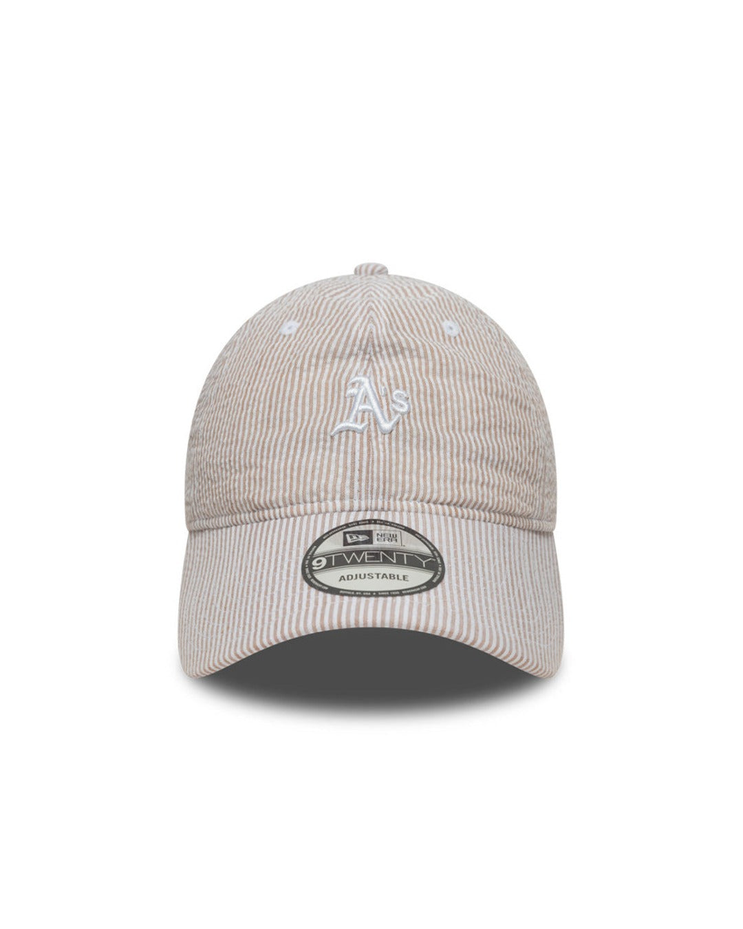 New Era - Casquette Seersucker 9Twenty - Beige Blanc