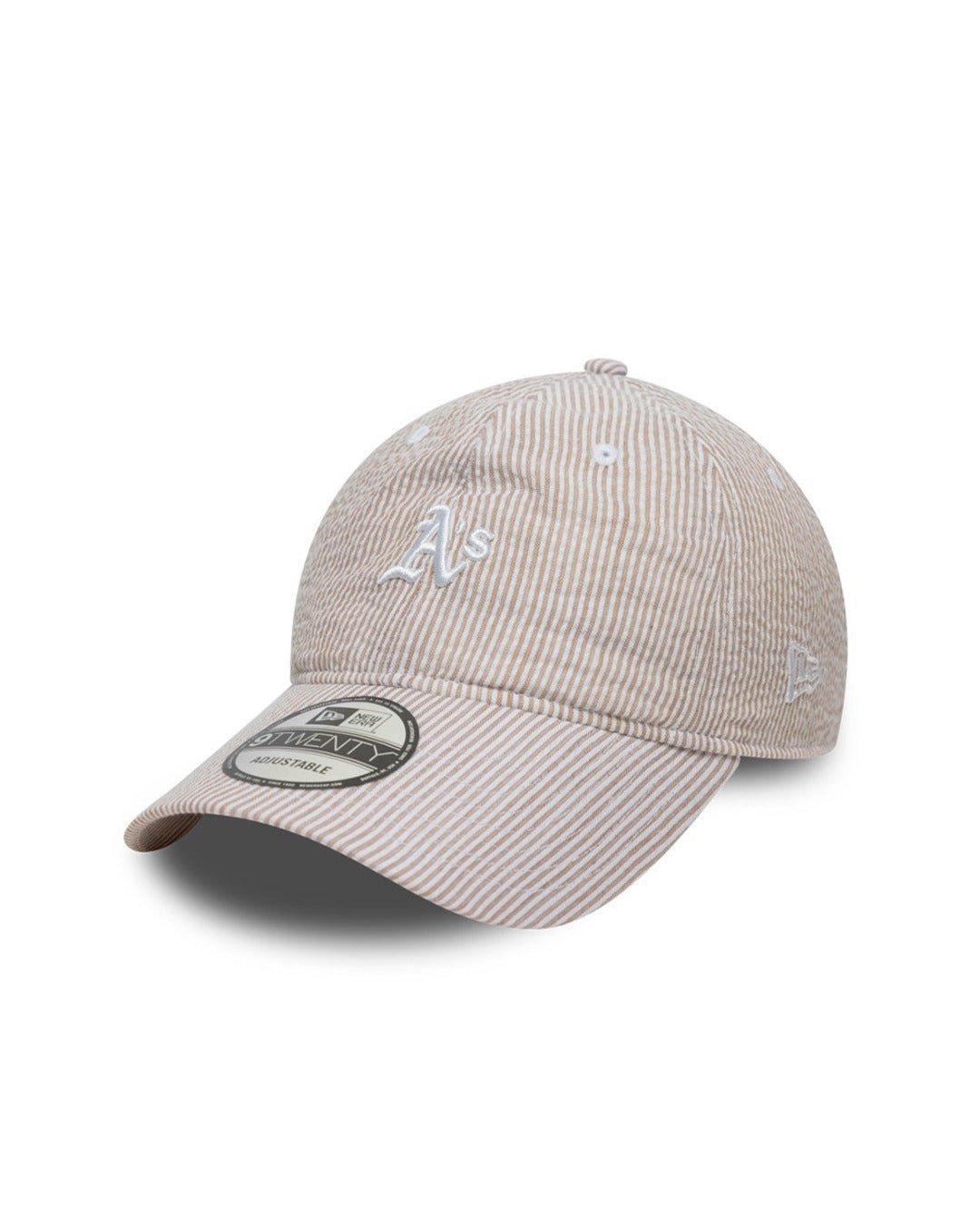 New Era - Casquette Seersucker 9Twenty - Beige Blanc