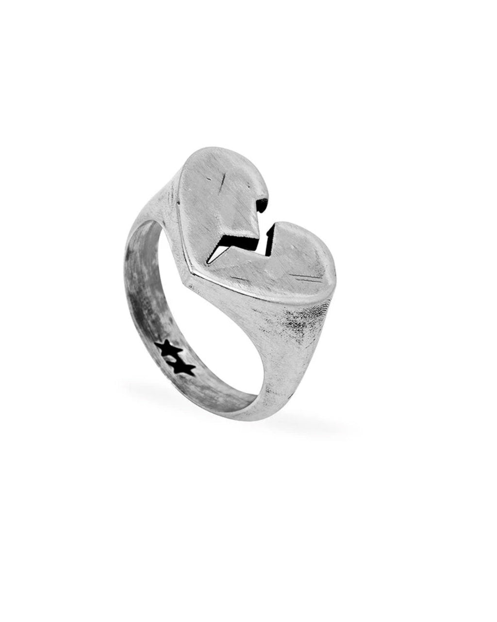 Two Jeys - Broken Heart Ring - Silver