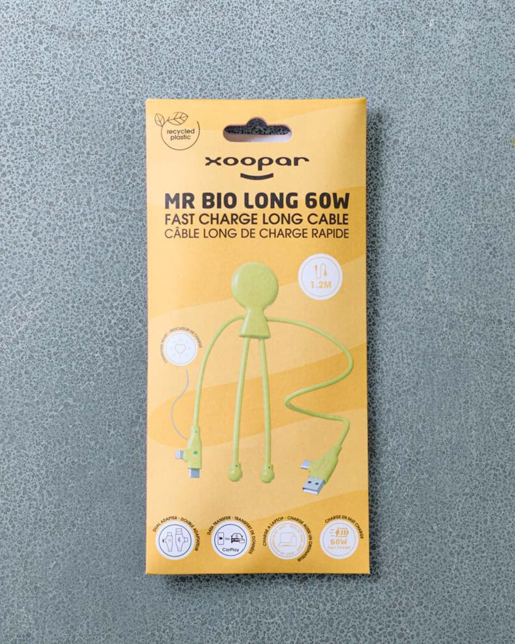 Xoopar - Mr Bio Long Fast Cable - Yellow