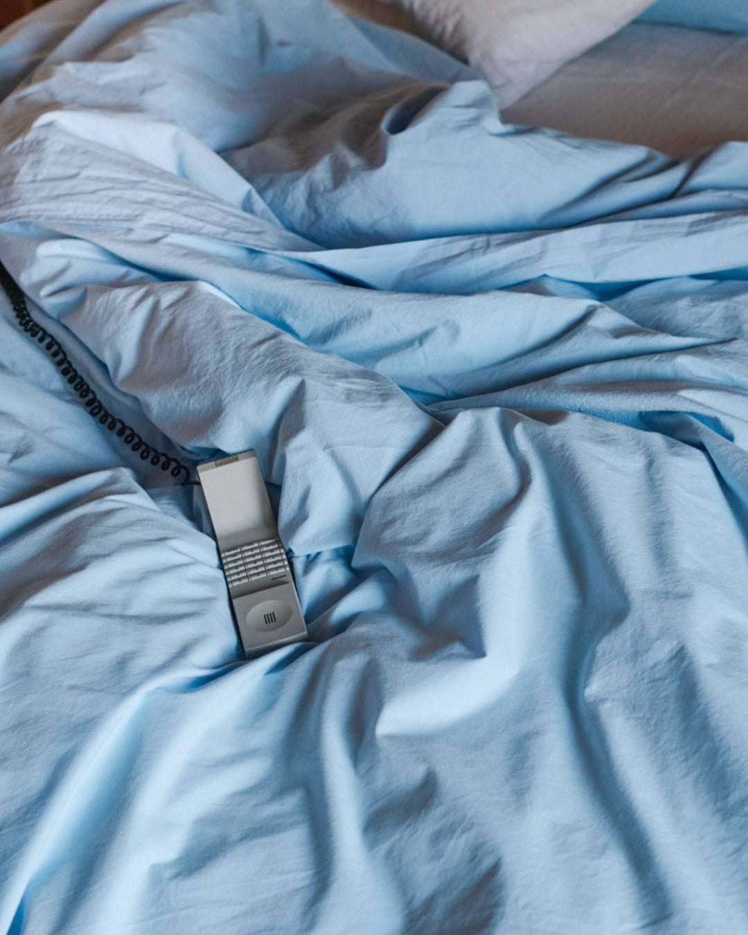 Merci - Cotton percale duvet cover - Cornflower