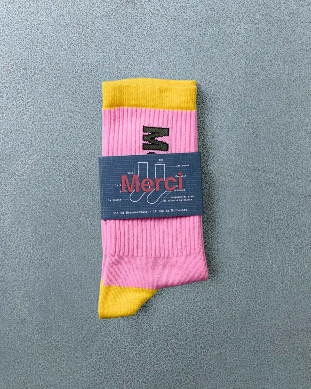 Merci - Scrappy Socks - Pink Yellow