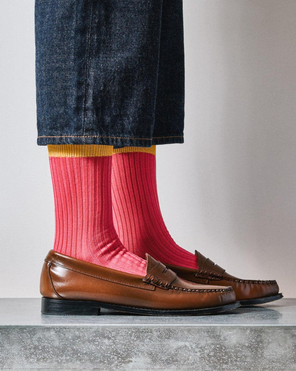Merci - Theodora Socks - Pink Yellow