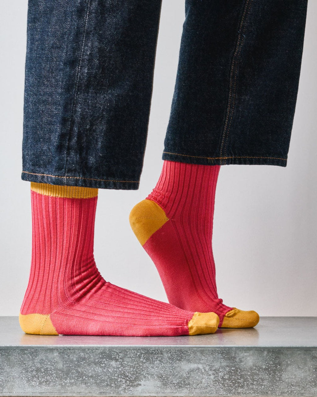 Merci - Theodora Socks - Pink Yellow