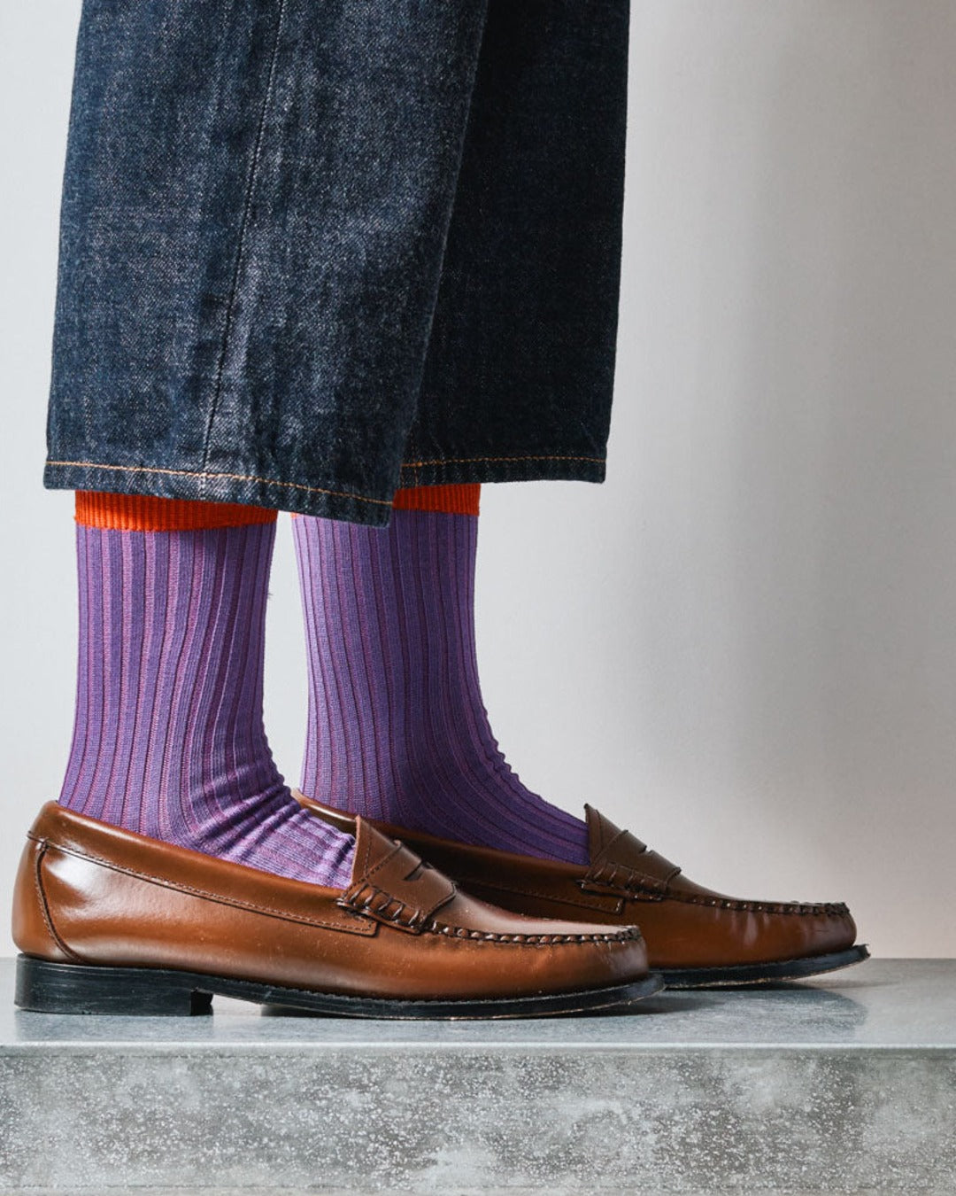 Merci - Theodora Socks - Purple Red