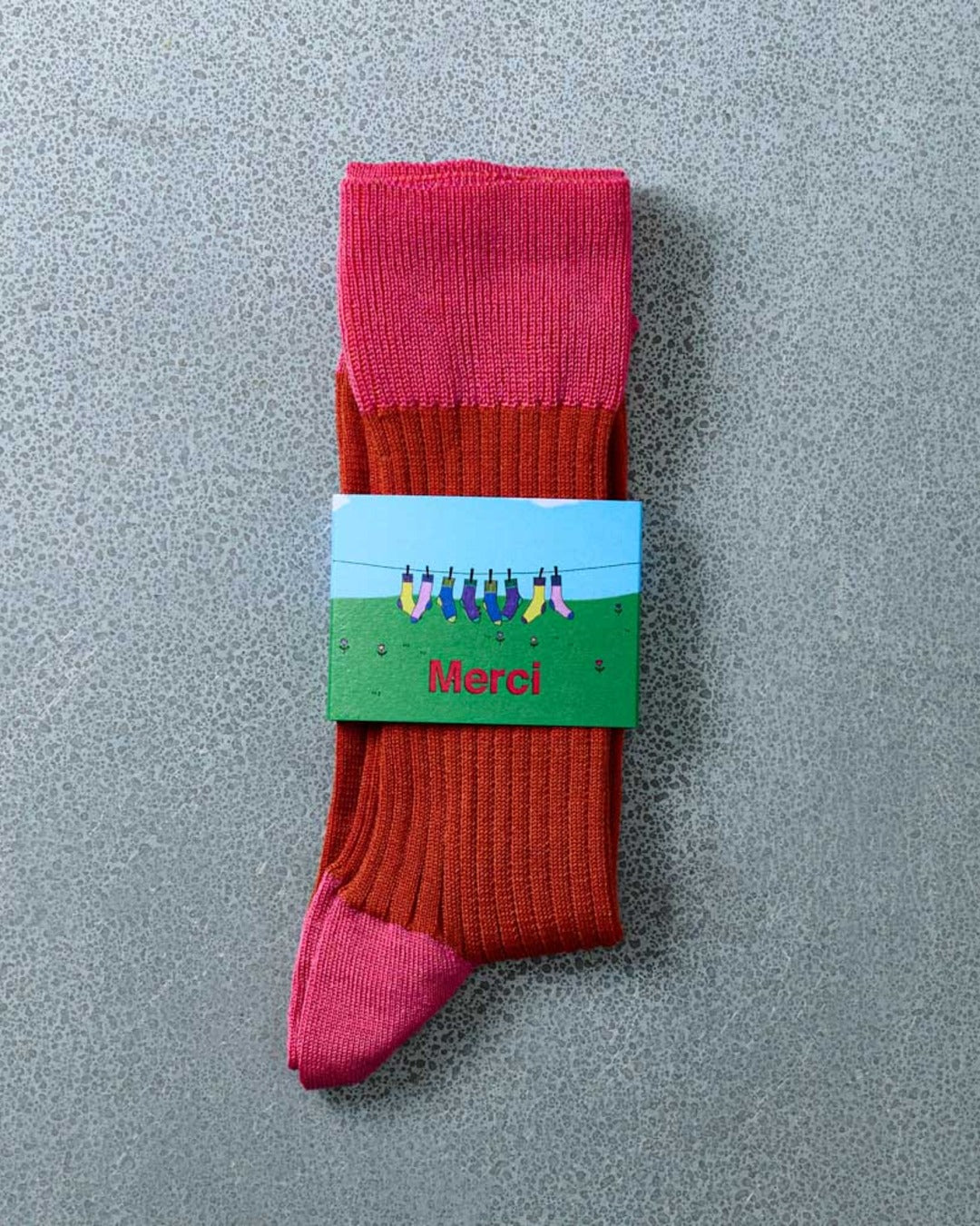 Merci - Theodora Socks - Red Rose