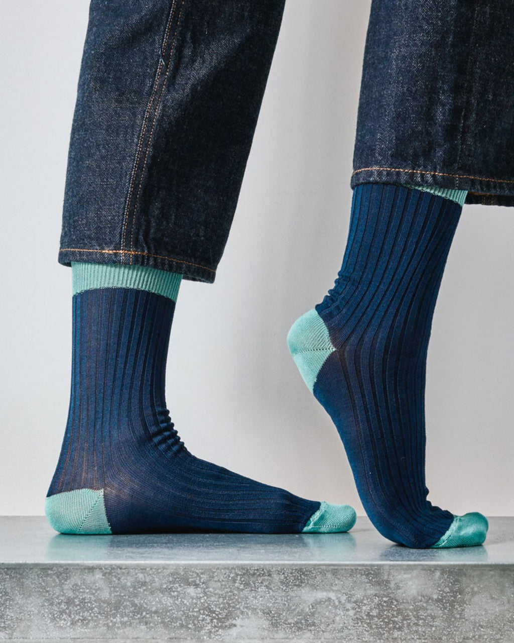 Merci - Theodora Socks - Navy Blue