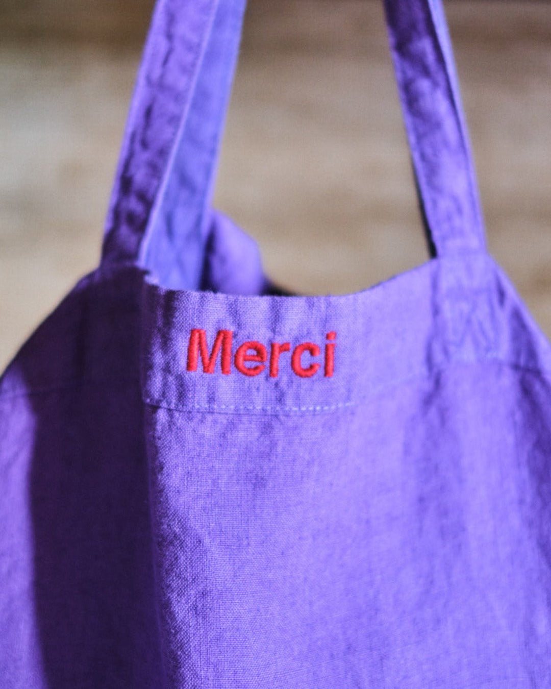 Merci - Cabas En Lin Lavé - Violet Orage