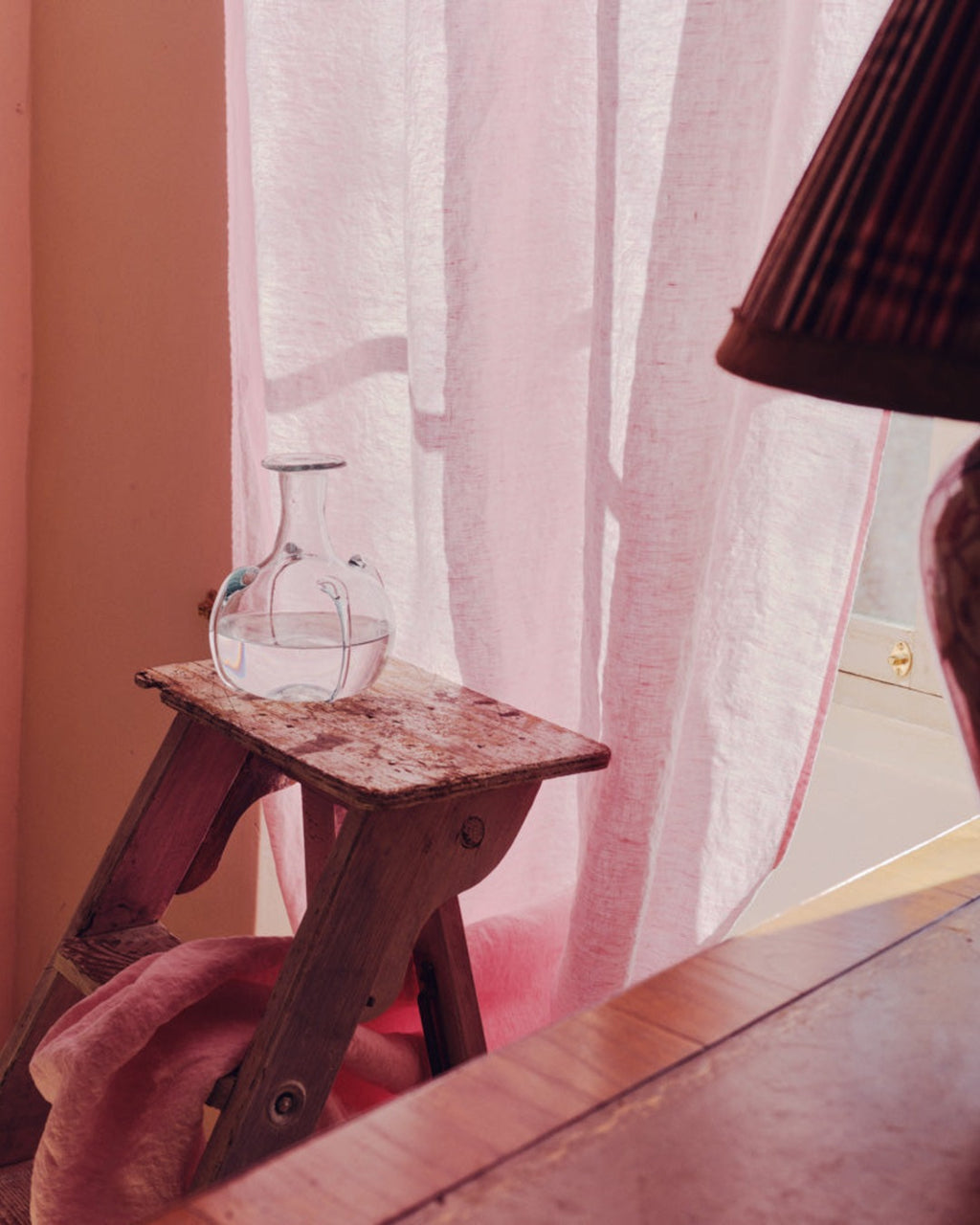 Merci - Washed linen curtain - Granita Pink