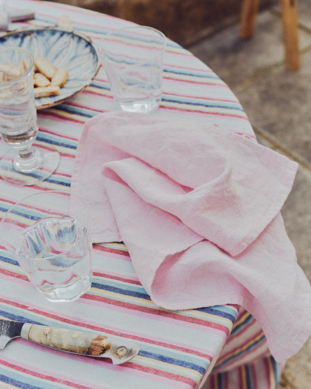 Merci - Washed linen napkin - Granita Pink