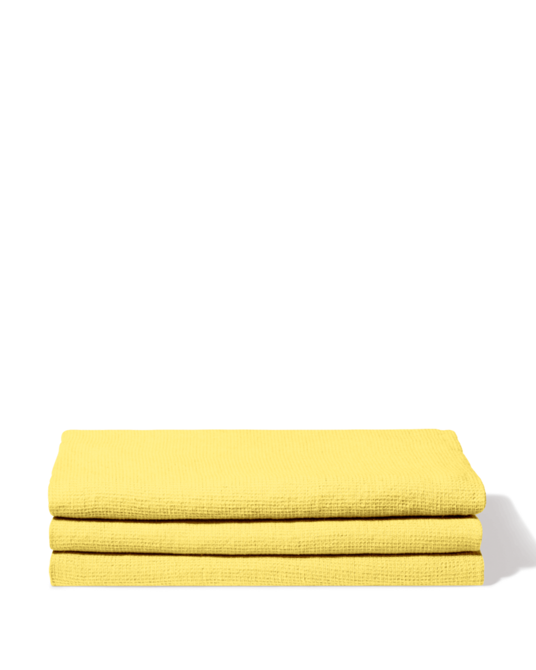 Merci - Linen bath towel - Honeycomb - Lemonade Yellow