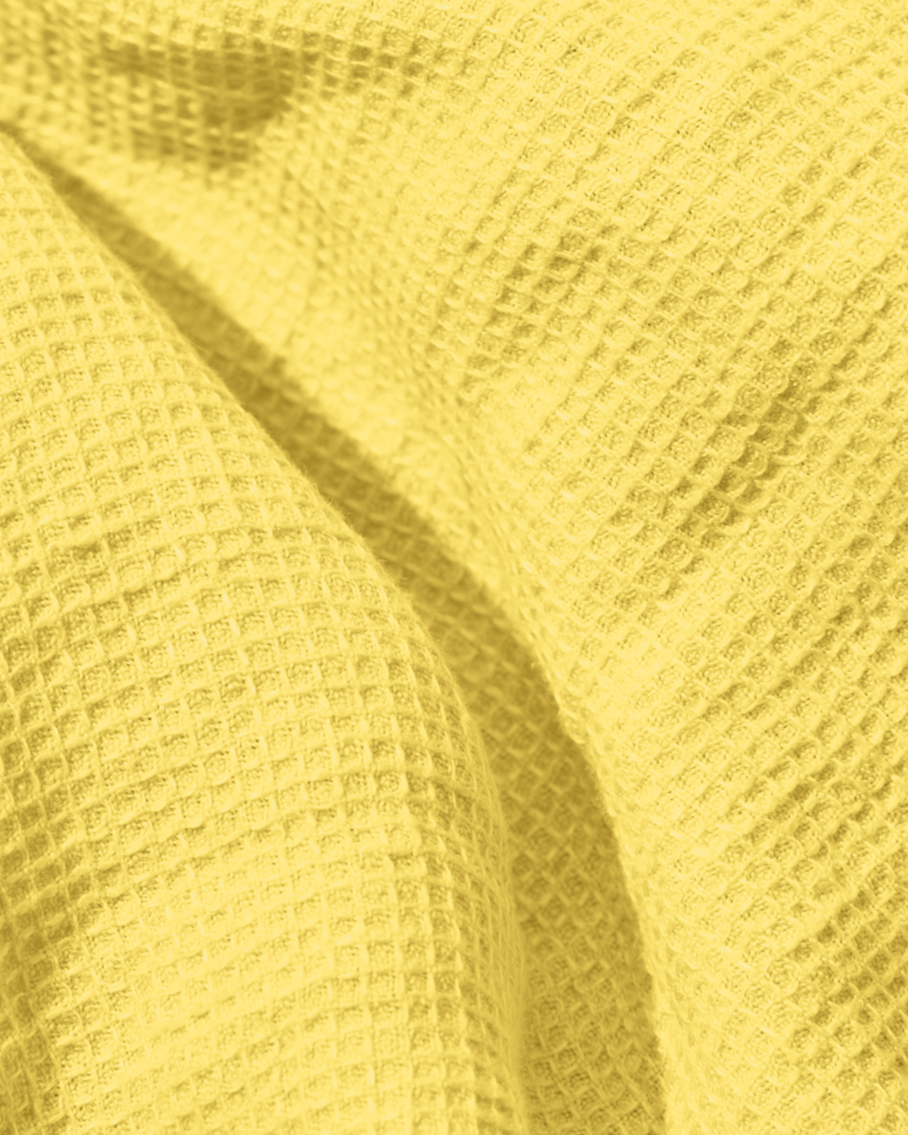Merci - Serviette De Bain En Lin Nid D'Abeille - Jaune Citronnade