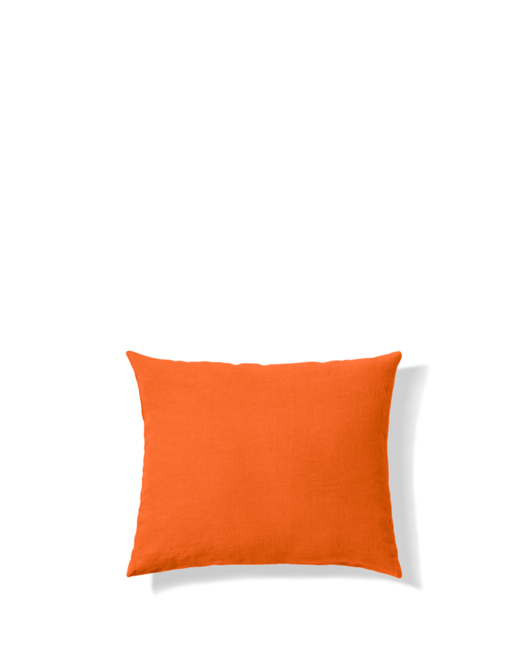 Merci - Taie D'Oreiller En Lin Lavé - Orange Zeste