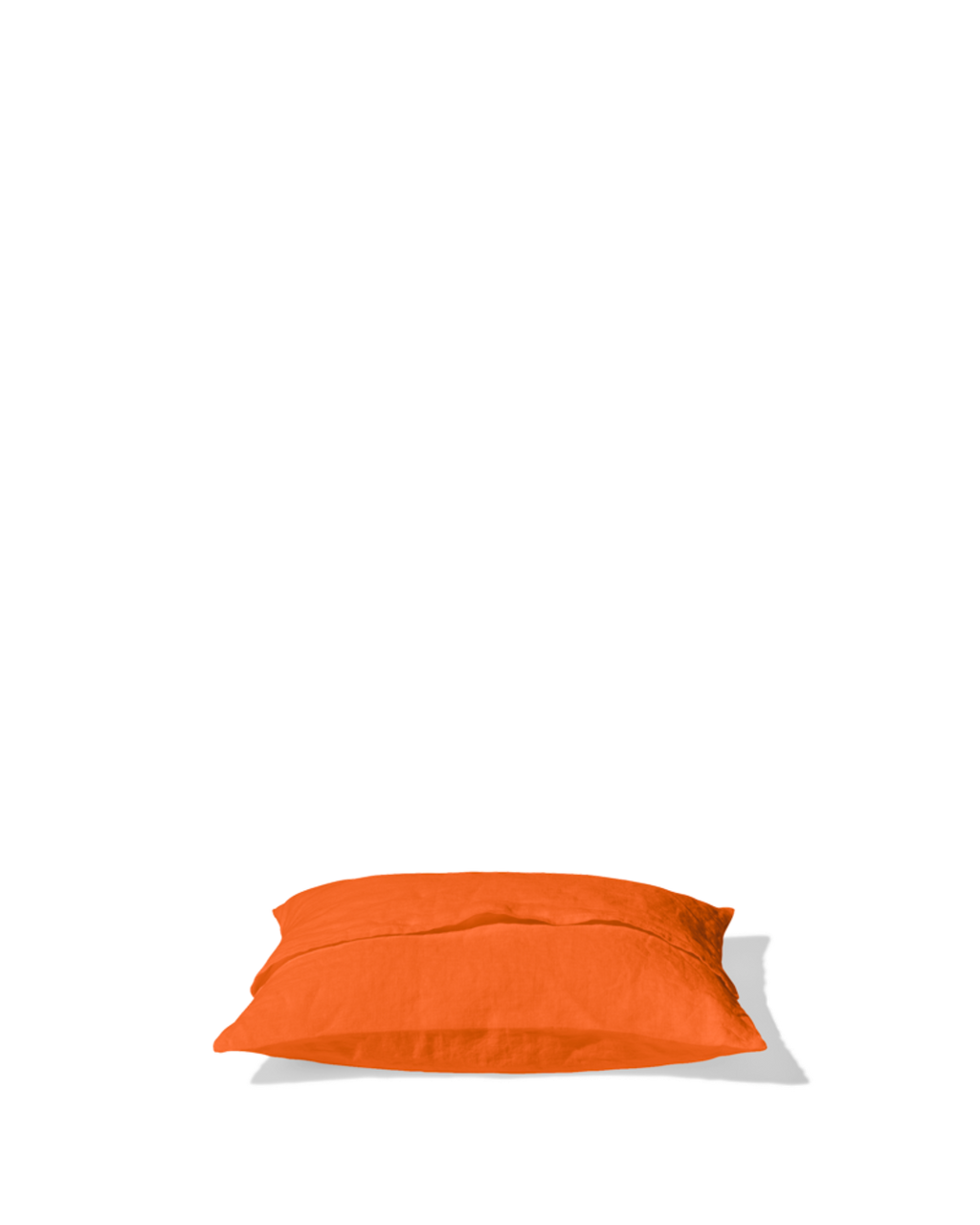 Merci - Taie D'Oreiller En Lin Lavé - Orange Zeste