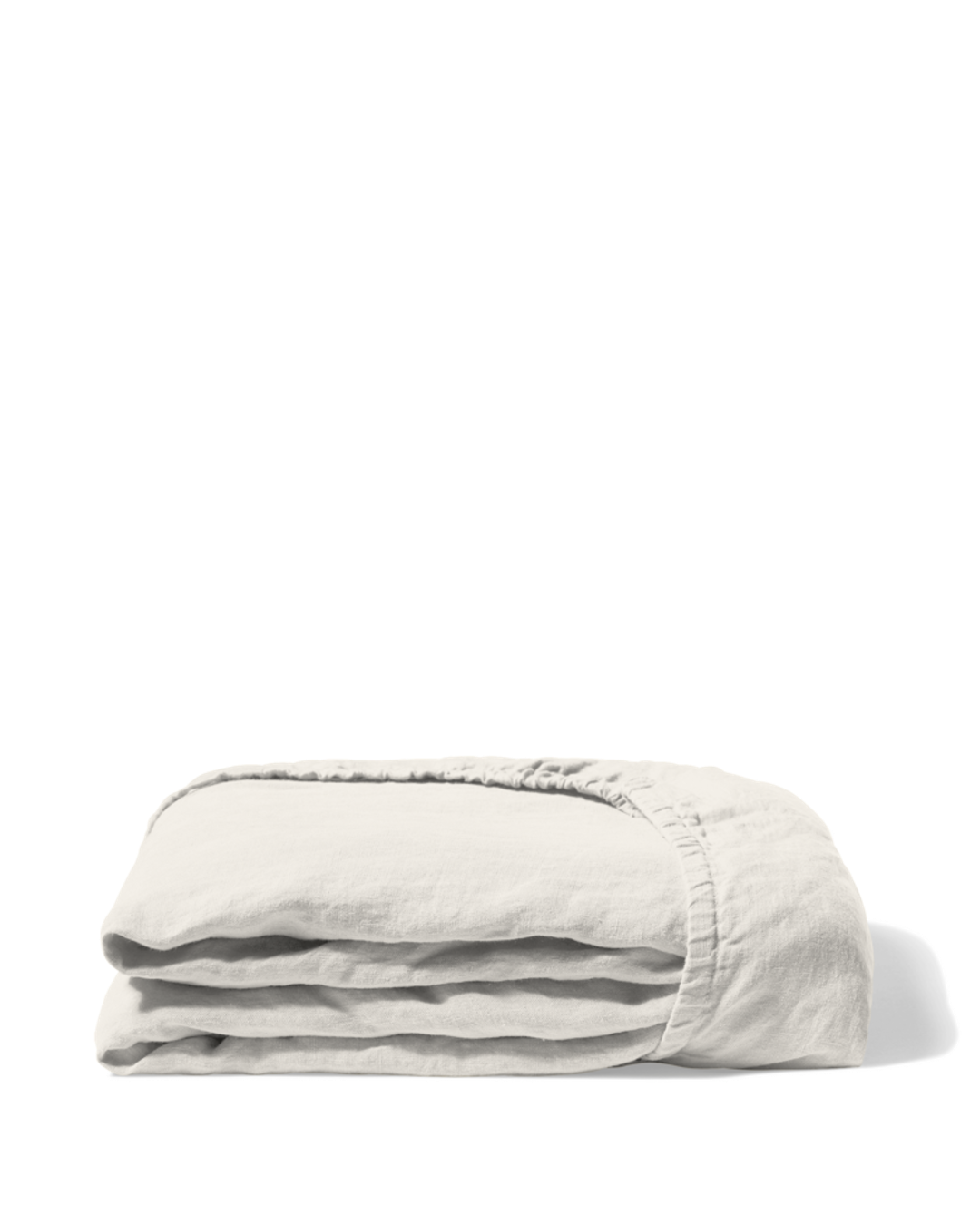 Merci - Drap Housse En Lin Lavé - Blanc Coquillage