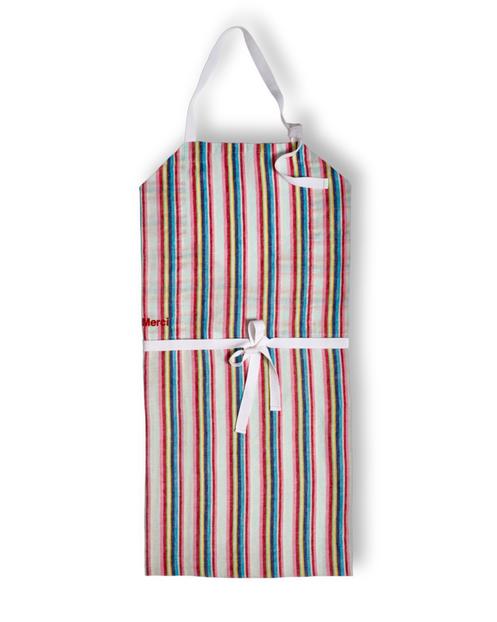 Merci - Washed linen apron - Parasol Stripes