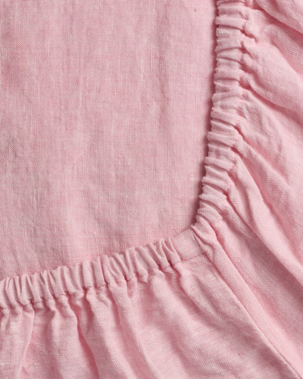 Merci - Drap Housse En Lin Lavé - Rose Granité