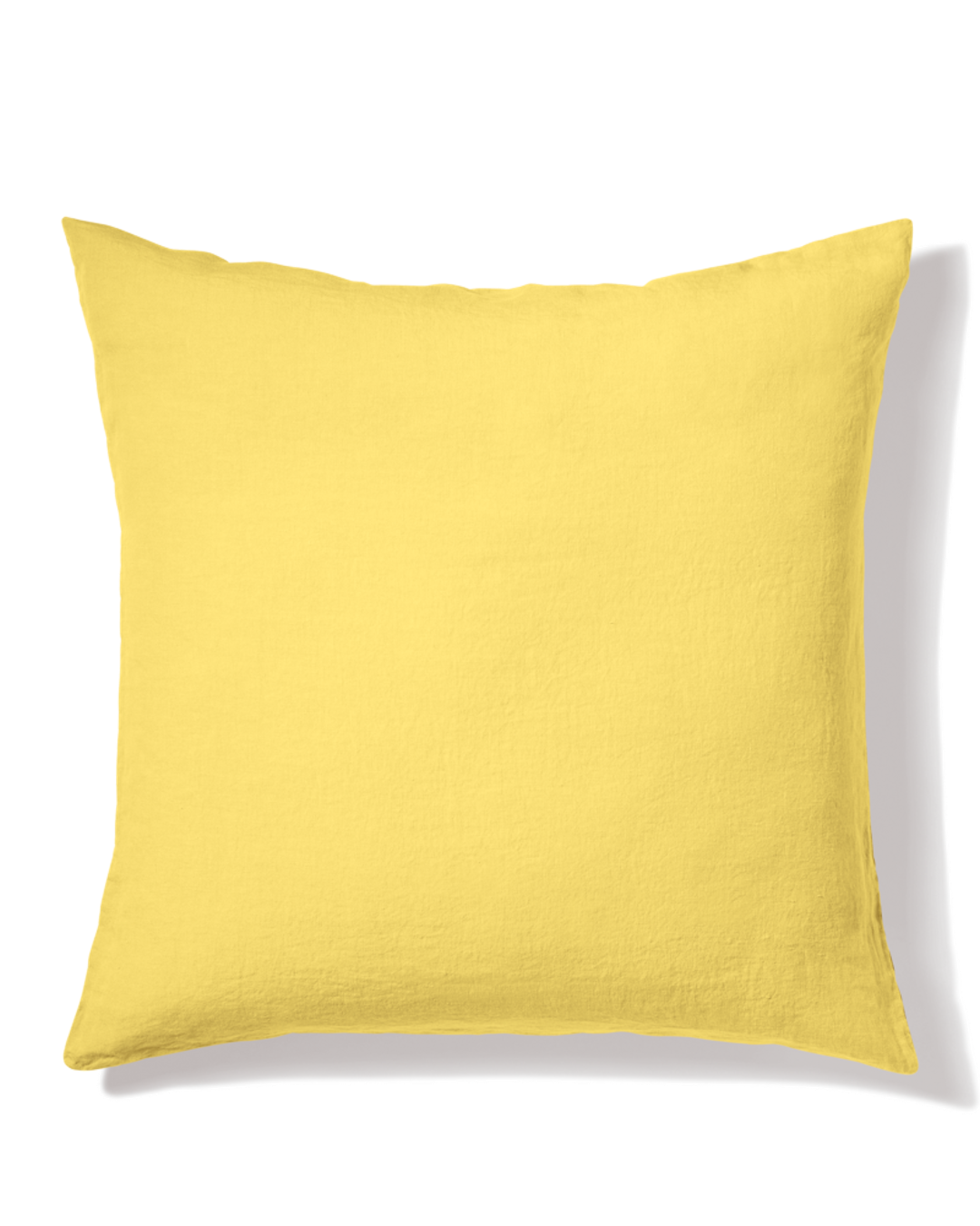 Merci - Taie D'Oreiller En Lin Lavé - Jaune Citronnade