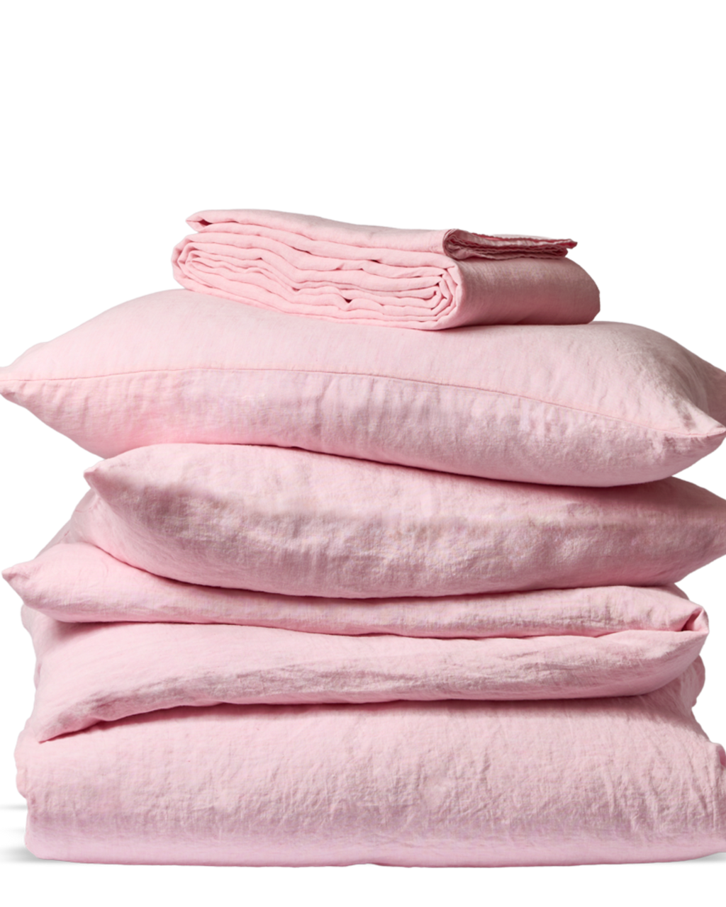 Merci - Housse De Couette En Lin Lavé - Rose Granité
