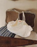 Merci - Washed linen Merci shopping bag - Seashell White