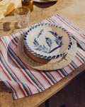 Merci - Set De Table En Lin Lavé - Rayures Parasol