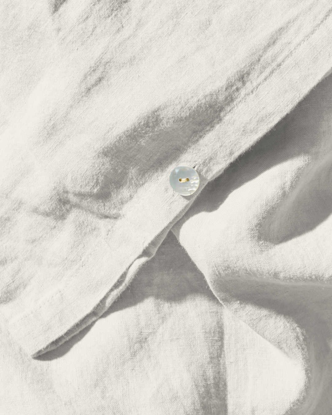Merci - Housse De Couette En Lin Lavé - Blanc Coquillage