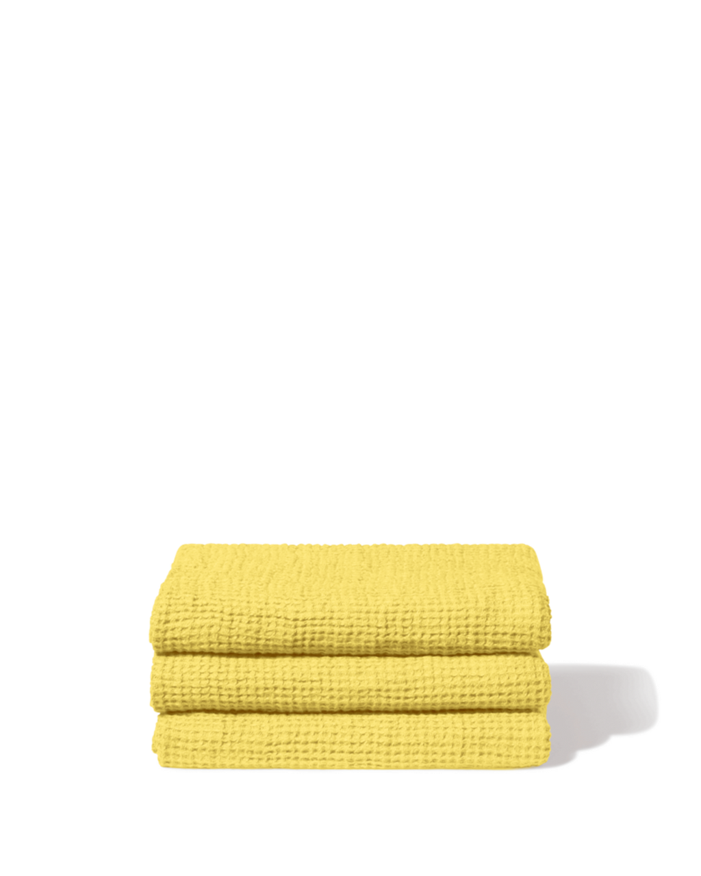 Merci - Linen bath towel - Waffle - Lemonade Yellow