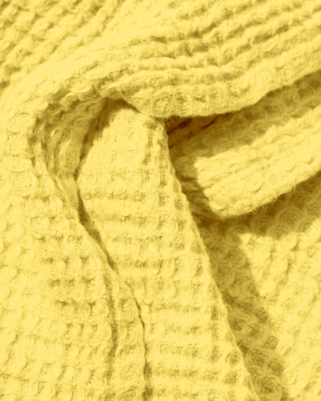 Merci - Linen bath towel - Waffle - Lemonade Yellow