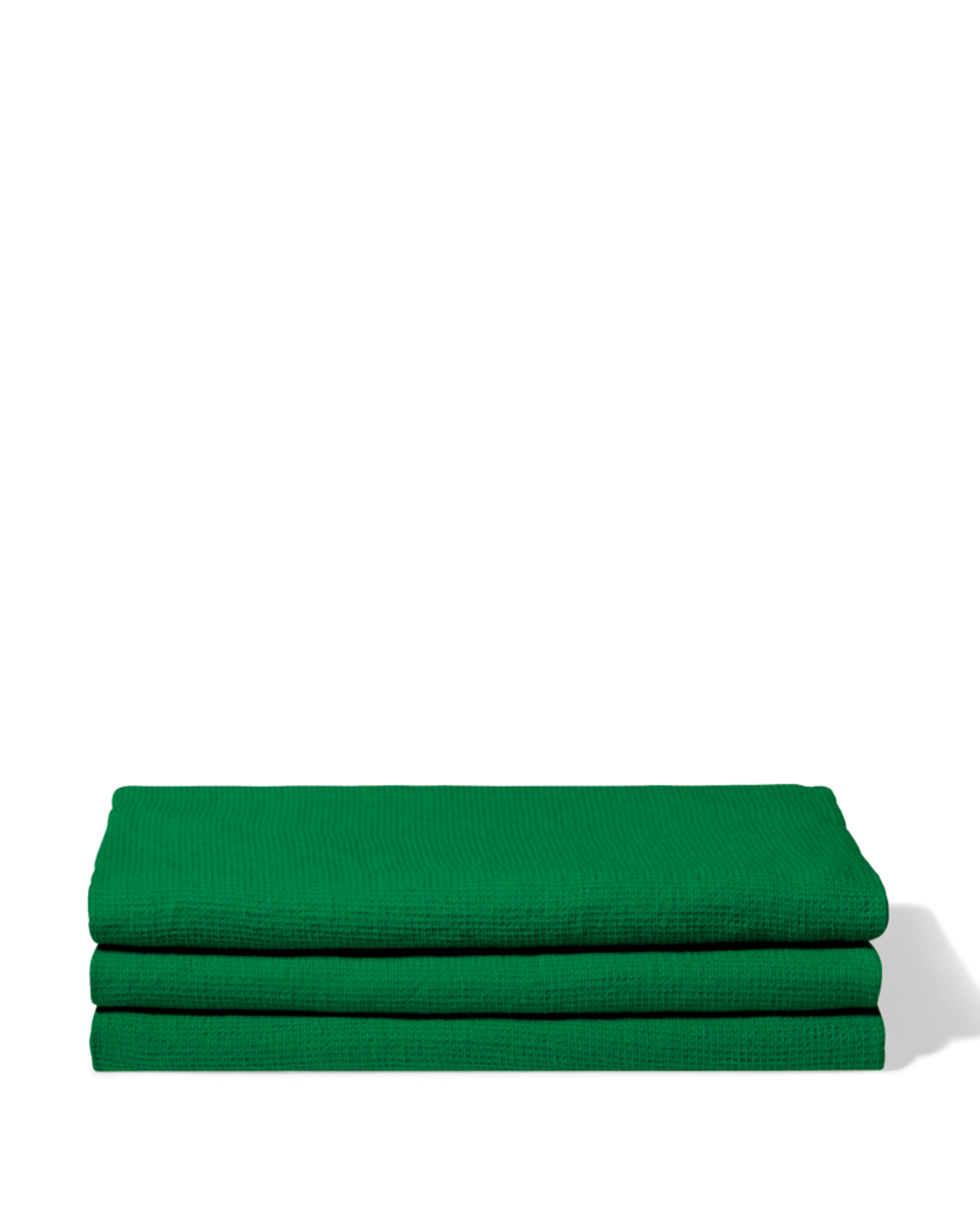 Merci - Linen bath towel - Honeycomb - Vegetable Green