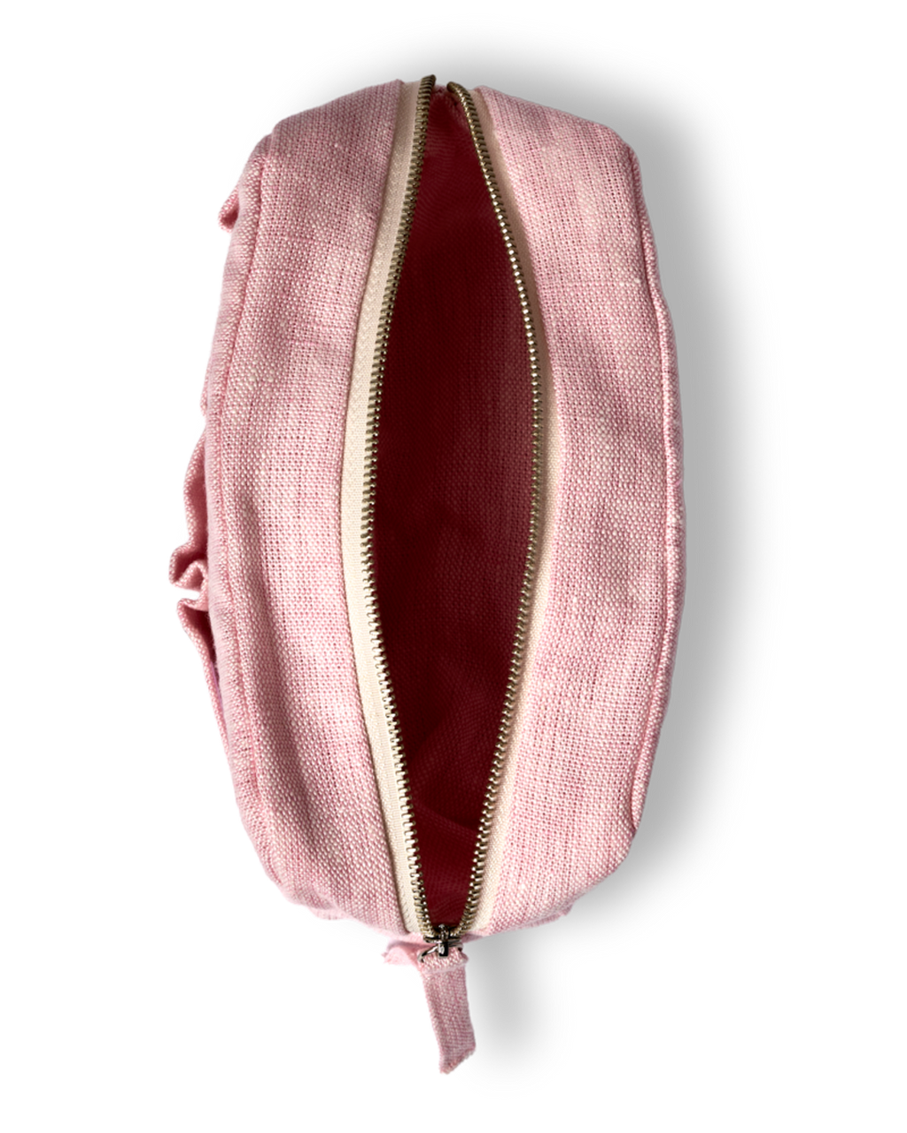 Merci - Trousse En Lin Lavé - Rose Granité