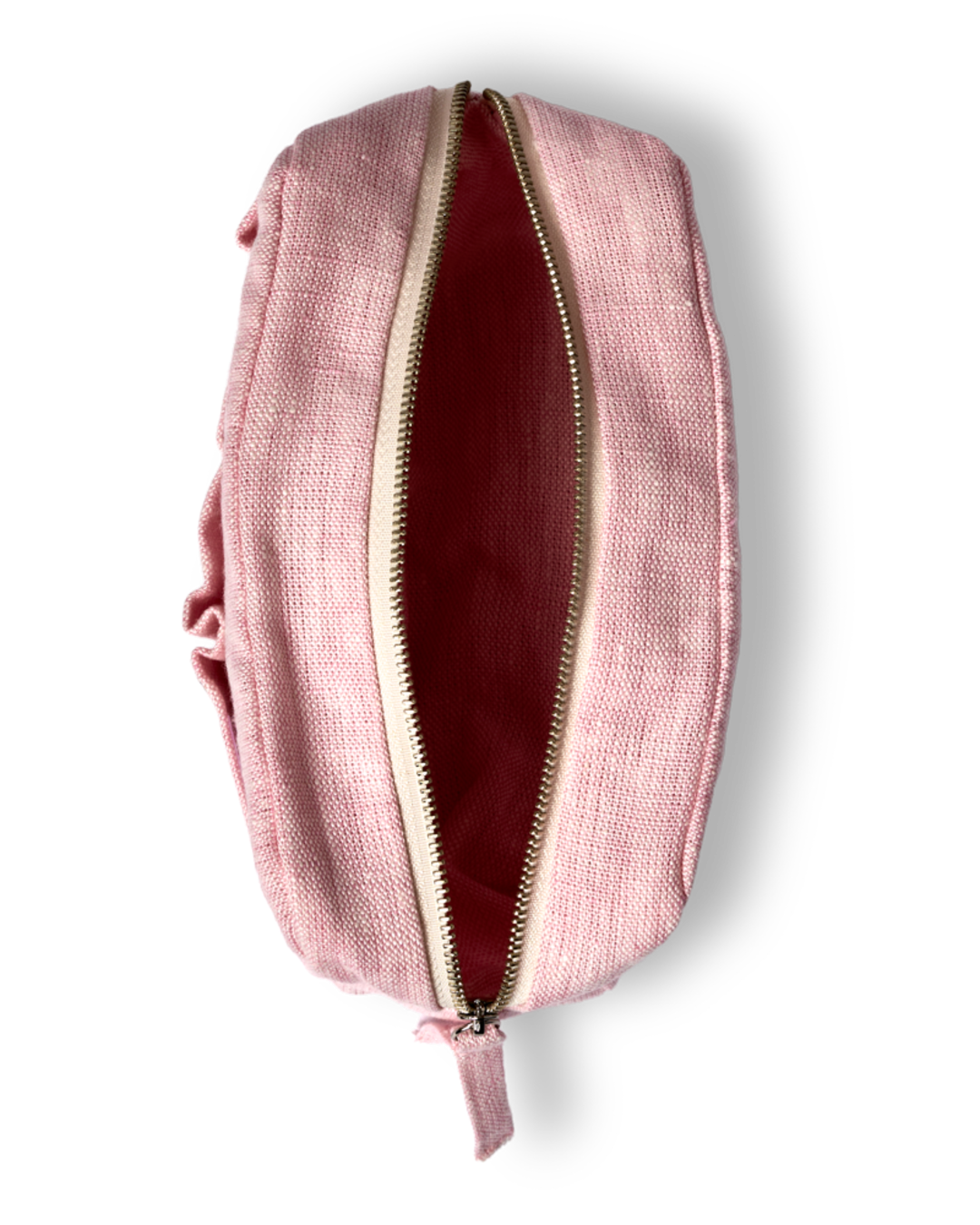 Merci - Trousse En Lin Lavé - Rose Granité
